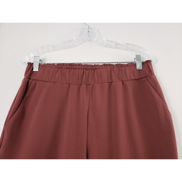 (F5) Joie Paper Bag Womens Pants Size M Pull on Elastic Waist Red Brick - Picture 2 of 8